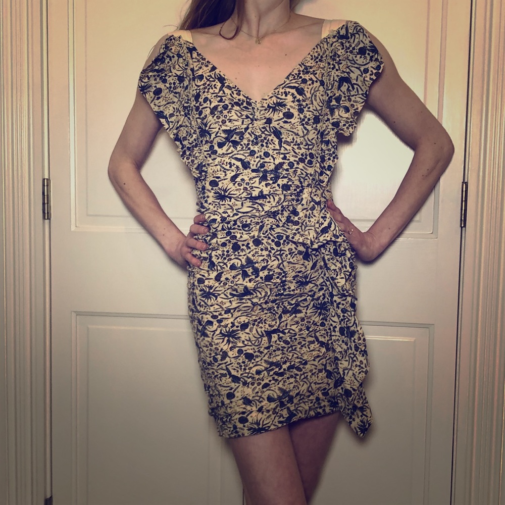 Isabel Marant Étoile Linen ruched mini dress